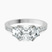 Daria Trapezoid Three Stone Lab Diamond Engagement Ring in 9ct White Gold
