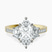 Daria Trapezoid Three Stone Lab Diamond Engagement Ring in 18kt Yellow Gold