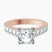 Irene Side Stone Lab Diamond Engagement Ring in 10kt Rose Gold