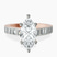 Irene Side Stone Lab Diamond Engagement Ring in 9ct Rose Gold