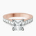 Irene Side Stone Lab Diamond Engagement Ring in 18kt Rose Gold