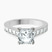 Irene Side Stone Lab Diamond Engagement Ring in Platinum
