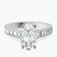 Irene Side Stone Lab Diamond Engagement Ring in 10kt White Gold