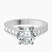 Irene Side Stone Lab Diamond Engagement Ring in 18kt White Gold