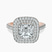Pre-Designed 18kt Rose Gold Arya Double Halo Lab Diamond Ring