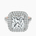 Arya Double Halo Lab Diamond Engagement Ring in 18kt Rose Gold