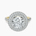 Arya Double Halo Lab Diamond Engagement Ring in 14kt Yellow Gold