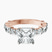Pre-Designed 14ct Rose Gold Enchanted Bliss Side Stone Lab Diamond Ring
