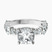 Pre-Designed 10ct White Gold Enchanted Bliss Side Stone Lab Diamond Ring