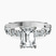 Pre-Designed 18kt White Gold Enchanted Bliss Side Stone Lab Diamond Ring