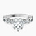 Pre-Designed 10ct White Gold Enchanted Bliss Side Stone Lab Diamond Ring