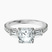 Pre-Designed 10kt White Gold Opalina Charm Side Stone Lab Diamond Ring