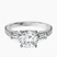 Pre-Designed 14kt White Gold Opalina Charm Side Stone Lab Diamond Ring