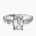 Pre-Designed 10kt White Gold Opalina Charm Side Stone Lab Diamond Ring