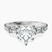 Pre-Designed 18kt White Gold Opalina Charm Side Stone Lab Diamond Ring