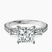 Pre-Designed Platinum Opalina Charm Side Stone Lab Diamond Ring
