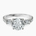 Pre-Designed Platinum Opalina Charm Side Stone Lab Diamond Ring