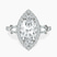 Pre-Designed 14kt White Gold Liora Cascade Halo Lab Diamond Ring