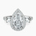 Pre-Designed 14ct White Gold Liora Cascade Halo Lab Diamond Ring