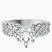 Twilight Side Round Lab Diamond Engagement Ring in Platinum