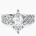 Twilight Side Round Lab Diamond Engagement Ring in Platinum