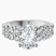 Twilight Side Round Lab Diamond Engagement Ring in 18kt White Gold