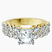 Twilight Side Round Lab Diamond Engagement Ring in 9ct Yellow Gold