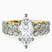 Twilight Side Round Lab Diamond Engagement Ring in 9ct Yellow Gold