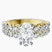 Twilight Side Round Lab Diamond Engagement Ring in 9ct Yellow Gold