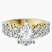 Twilight Side Round Lab Diamond Engagement Ring in 9ct Yellow Gold