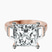 Pre-Designed 18kt Rose Gold Astrid Three Stone Trapezoid Lab Diamond Ring