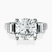 Pre-Designed Platinum Astrid Three Stone Trapezoid Lab Diamond Ring