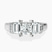 Pre-Designed Platinum Astrid Three Stone Trapezoid Lab Diamond Ring