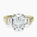 Astrid Three Stone Trapezoid Lab Diamond Engagement Ring in 9ct Yellow Gold