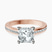 Lucent Side Channel Set Lab Diamond Engagement Ring in 10kt Rose Gold