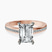 Lucent Side Channel Set Lab Diamond Engagement Ring in 9ct Rose Gold