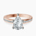 Pre-Designed 18kt Rose Gold Lucent Side Channel Set Lab Diamond Ring