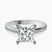 Lucent Side Channel Set Lab Diamond Engagement Ring in Platinum