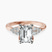 Vesper Lab Diamond Engagement Ring in 9ct Rose Gold