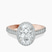 Glowing Globe Halo Lab Diamond Engagement Ring in 9ct Rose Gold