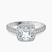 Glowing Globe Halo Lab Diamond Engagement Ring in Platinum