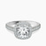 Glowing Globe Halo Lab Diamond Engagement Ring in Platinum