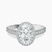 Glowing Globe Halo Lab Diamond Engagement Ring in Platinum