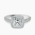 Glowing Globe Halo Lab Diamond Engagement Ring in Platinum