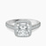 Glowing Globe Halo Lab Diamond Engagement Ring in Platinum