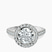 Glowing Globe Halo Lab Diamond Engagement Ring in Platinum