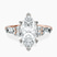 Pre-Designed 14ct Rose Gold Helia Tapered Baguette Lab Diamond Ring