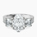 Desdemona Round Three Stone Lab Diamond Engagement Ring in 10kt White Gold