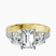 Desdemona Round Three Stone Lab Diamond Engagement Ring in 10kt Yellow Gold