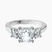 Evelina Round Three Stone Lab Diamond Engagement Ring in Platinum
